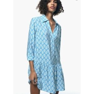 ZARA Teal Carly Shirt Dress